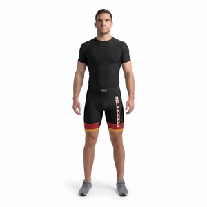 Short de Compression Homme en Tissu Tricoté Extensible à Séchage Rapide pour MMA, Muay Thai, Grappling, Kickboxing et Boxe – Vente Flash - Product Image 1