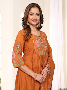 Traje Salwar de Seda Romana de Diseño Indio-Pakistaní, Moderno y de Alta Gama, con Múltiples Hilos, para Mujer, Ideal para Fiestas y Eventos Étnicos - Product Image 5