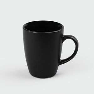 Juego de Café de Cerámica de Color Sólido, Moderno y de Lujo, 350 ml, Ecológico, Duradero, Portátil, Negro Mate, Marca Abhita, Hecho en India, para Oficina - Product Image 3