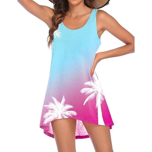 Robe hawaïenne décontractée pour femmes, robe de plage florale, robe maxi d'été pour les vacances - Product Image 1