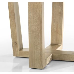 Tavolo da pranzo rotondo contemporaneo Brutus da 47 pollici di larghezza, in noce vintage con base color grano - Product Image 5