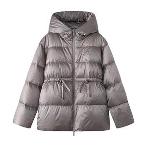 Blouson matelassé tricoté personnalisé de haute qualité pour femme 2026 2027, en lin épais imperméable avec col amovible - Product Image 2