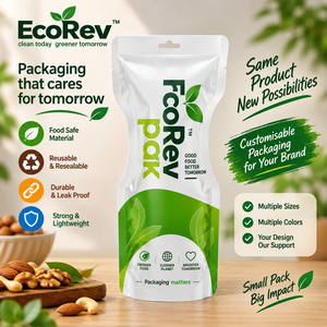 EcoRev Spout <b>Pouch</b> Fruit Puree Packaging Laminated <b>Reusable</b> <b>Food</b> Grade Durable Leak Proof Customizable Design - Product Image 6