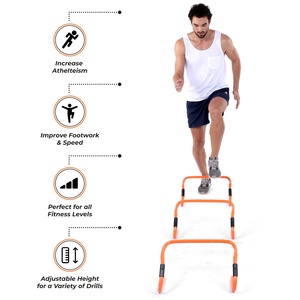 Hurdles d'agilité en plastique réglables et durables, personnalisables en gros, pour l'entraînement au football, accessoires de terrain d'entraînement, multi-hurdles - Product Image 6