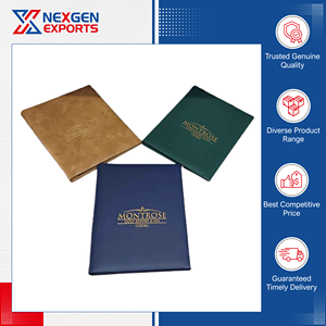 Nexgen Exports - Cubierta de Menú de Cuero PU Hecha a Mano con Logotipo Personalizado OEM/ODM para Bares/Restaurantes, Precio Impresionante al por Mayor - Product Image 5