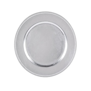 Plato de presentación decorativo de melamina de 13 pulgadas, dorado de lujo - Product Image 4