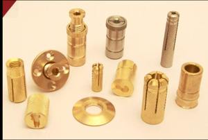Boulon d'ancrage en laiton, filetage de 1 pouce, tête moletée 1/2-6, métal brillant non revêtu, compatible - Product Image 2