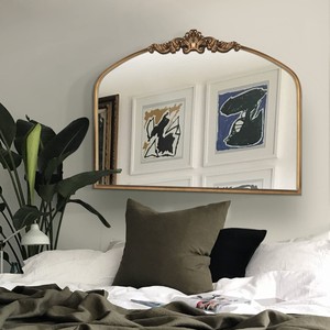 Miroir mural ovale en bois avec cadre de design traditionnel peint à la main |   Bois de pin durable et écologique provenant de l'Uttar Pradesh - Product Image 2