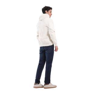 Sweat-shirt à capuche personnalisé avec logo, couleur crème, pour femme, en molleton épais, avec cordon de serrage, style streetwear, vente en gros - Product Image 2