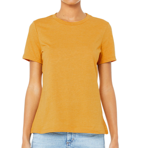 T-shirt surdimensionné 100% coton pour femmes T-shirts avec logo personnalisé avec motif solide respirant Style décontracté pour dames vente en gros - Product Image 3