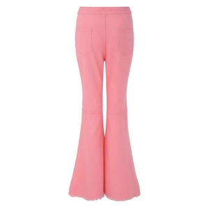 Jeans en denim personnalisés pour femmes, pantalon évasé, coupe ample, extensible, élégant - Product Image 3