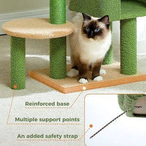 Struttura per gatti e graffi per gatti al coperto torre con amaca - Product Image 4