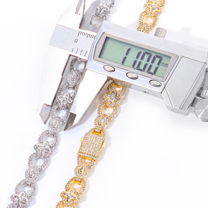 925 Silver Lab Grown Diamond Floral Link Chain with Butterfly Motif Luxury <b>Statement</b> <b>Necklace</b> - Product Image 6