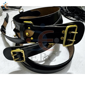 Cinturón de Cuero Genuino Sambrowne con Hebilla y Accesorios de Latón, Correa de Hombro Ajustable Sam Browne con Soporte para Espada - Product Image 4