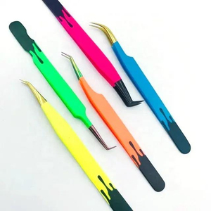 High Quality Precision Tweezers for Eyelash Extensions <b>Individual</b> <b>Lash</b> Kits for Volume <b>Lashes</b> Extensions in Vibrant Colors - Product Image 2