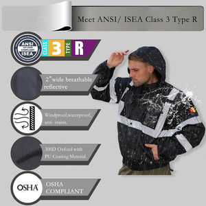 Professional Winter Safety <b>Jacket</b> Waterproof High Visibility Workwear Premium Manufacturer - Product Image 6