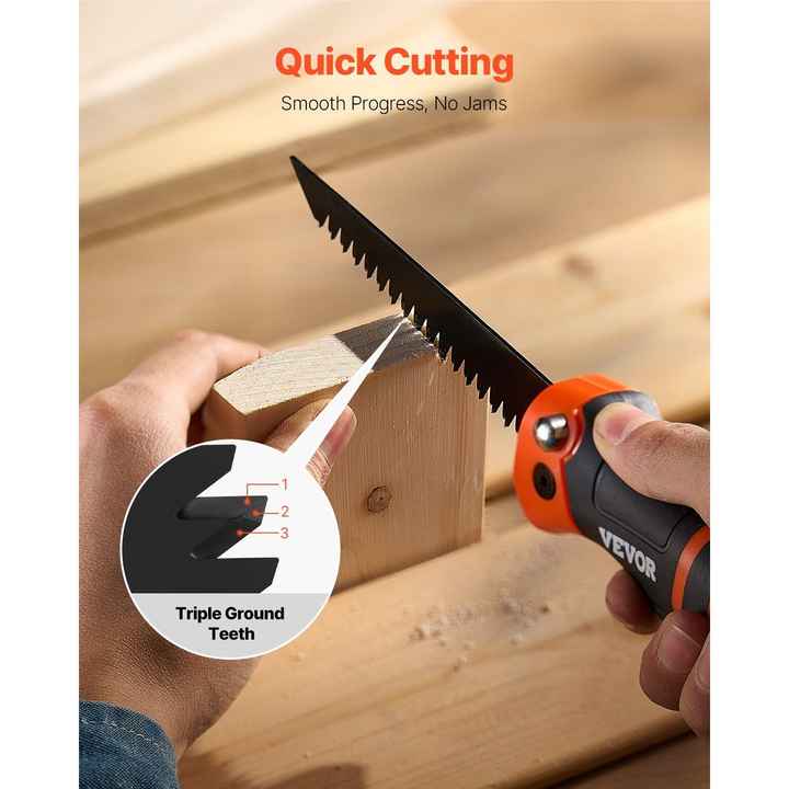 Foldable 5-Inch Jab Saw with Soft Grip Handle Drywall PVC Saw