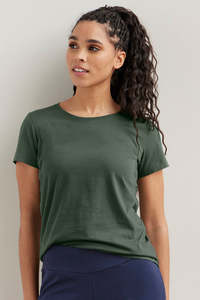 Camisetas de Jersey con Cuello en V para Mujer, Paquete de Camisetas de Manga Corta de Color Sólido, Informales, de Algodón/Poliéster, Antiarrugas, Suaves y Elásticas, Tops de Verano - Product Image 3
