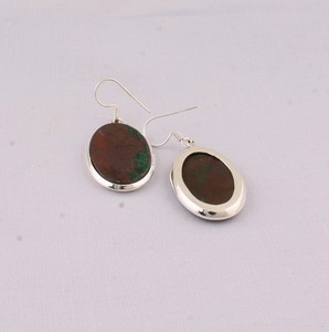 Wholesale Natural Jasper 925 <b>Sterling</b> <b>Silver</b> <b>Dangle</b> <b>Earrings</b> Earthy Pattern Gemstone Drop <b>Earrings</b> High Quality Jewelry - Product Image 6