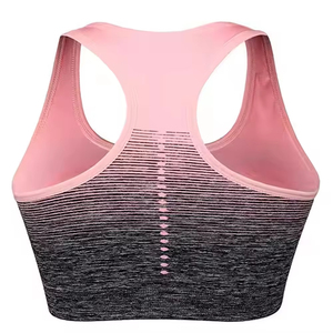 เสื้อชั้นในกีฬาโยคะแบบไร้ตะเข็บ ระบายอากาศ แห้งเร็ว ทรง Racerback รองรับทรงได้ดี สำหรับผู้หญิงไซส์ใหญ่ รับผลิตแบบ OEM ODM พร้อมโลโก้ด้านหน้า ราคาถูก ขายส่ง - Product Image 2