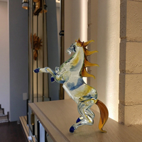 Ornement en verre fait main Cheval du Zodiaque Chinois, Art populaire religieux, Imitation antique, Décoration intérieure, Cadeau, Nouvel An Chinois, Objet de collection