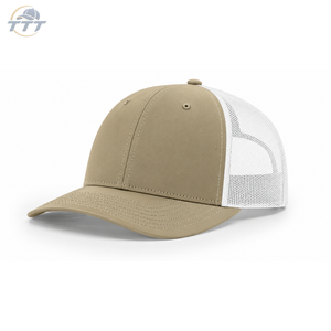 Casquette Trucker Marron et Blanche à 6 Panneaux Personnalisée d'Usine Vietnamienne, Casquette Snapback en Maille en Gros OEM ODM - Product Image 1