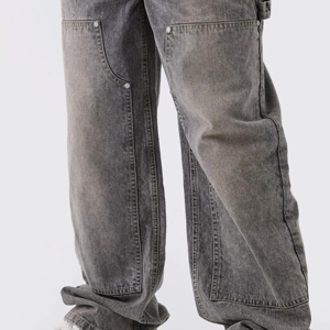 Men’s Baggy Denim Jeans – Loose Fit Wide Leg Streetwear Pants - Product Image 1