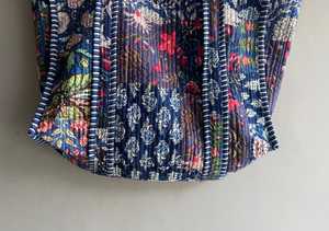 Bolso tote de algodón acolchado con estampado floral, bolso de hombro tipo patchwork, bolso vintage para compras y viajes, regalo para ella - Product Image 5