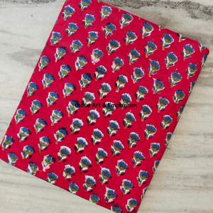 Tissu en coton imprimé traditionnel Jaipuri, coton cambriqué imprimé au bloc 60x60, tissu en coton à motifs. - Product Image 2