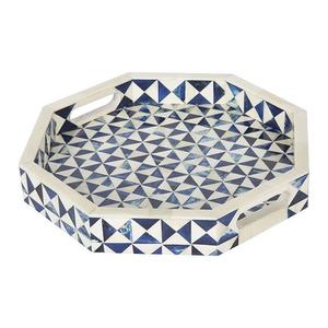 Nueva bandeja de servir de resina con incrustaciones de nácar de color, especial para Ramadán, bandeja decorativa para servir comida, vajilla, bandeja de servir. - Product Image 2