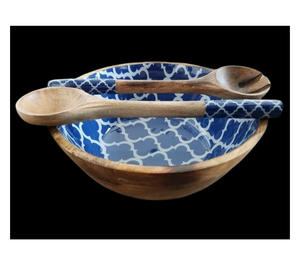 Bol à salade et à fruits en bois classique moderne, accessoires de restauration, vaisselle de table pour la maison - Product Image 4