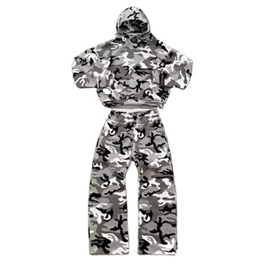 Sudadera con Capucha y Pantalones Deportivos de Algodón Grueso Personalizados a Precio Responsable, Ropa Deportiva con Estampado de Camuflaje para Hombre, Material de Alta Calidad - Product Image 1