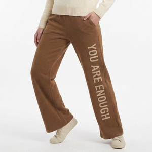 Custom Straight Pants <b>Women</b> Winter Heavyweight Fleece <b>Sweatpants</b> Mid Waist Drawstring Loose Fit Stack Pant Streetwear - Product Image 5
