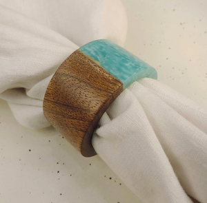 Elegante Servilletero de Madera de Acacia Oscura y Resina, Hecho a Mano, Último Diseño, Alta Calidad y Mejores Precios, Servilletero de Madera con Resina Epoxi - Product Image 4