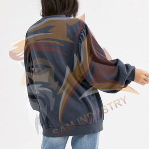 Sweat-shirts oversize en molleton d'hiver avec logo personnalisé pour femmes, en coton de haute qualité et fibres de bambou, respirants et surdimensionnés - Product Image 2
