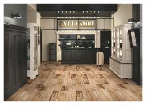 Suelo de porcelana mate de acabado minimalista, formato de 200x1200 mm, diseñado para ofrecer una expresión lineal suave y cerámica confiable. - Product Image 4