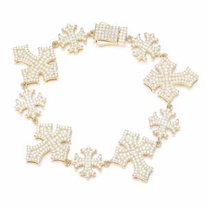 Wholesale Supply <b>Silver</b> Moissanite Cuban Link <b>Bracelet</b> for Club or Party and Streetwear Look Available for Bulk Quantity - Product Image 5