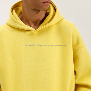 OEM High Quality Cotton <b>Oversize</b> <b>Hoodie</b> Thick French Terry Drop Shoulder Pullover Plain Blank Custom <b>Men</b> Hoodies Manufacturer - Product Image 5