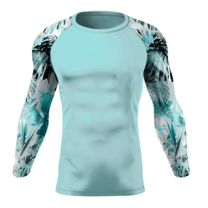 Servicio OEM Premium: Camisetas de Manga Larga Transpirables para Hombre, de Spandex/Poliéster, con Logotipo Personalizable, Diseño de Secado Rápido para Gimnasio y Fitness - Product Image 1