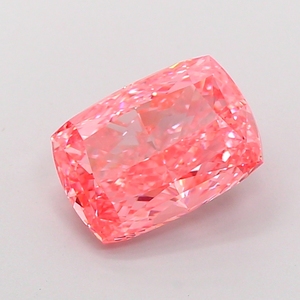 เพชรทรงคุชชั่นสีชมพูสดใส น้ำหนัก 2.95-3.10 กะรัต เกรด VVS2 เพชรธรรมชาติเม็ดเดี่ยว ผลิตเพื่อการผลิตเครื่องประดับหรูหรา - Product Image 1