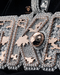 Custom Design Hip Hop Iced Out Letter Moissanite Diamond Pendant Sterling <b>Silver</b> Pendant for Men Women Casual Wear - Product Image 4