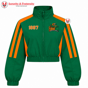 Chaqueta Corta Deportiva Bordada para Mujer, Ropa Universitaria de la Universidad Agrónoma y Mecánica de Florida (HBCU), Venta al Por Mayor |   Ropa de HBCU FAMU - Product Image 5
