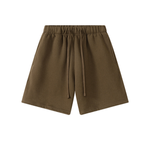 Shorts pour hommes en coton 100% avec logo personnalisé, 345 g/m², shorts de sport à cordon de serrage, shorts de jogging en molleton, shorts décontractés pour l'extérieur pour hommes - Product Image 2