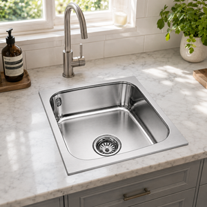 Square Stainless Steel Kitchen Sink Basin Countertop Washing Bowl for Multi Function - Product Image 6
