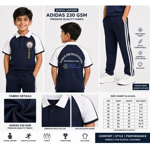Conjunto de Uniforme Escolar Azul Más Vendido para Estudiantes, Ropa Deportiva Escolar Transpirable y Cómoda para Niños en Venta - Product Image 3