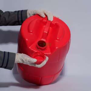 Bidon cylindrique en plastique HDPE rouge durable de 18 L pour l'essence et les produits chimiques - Product Image 5