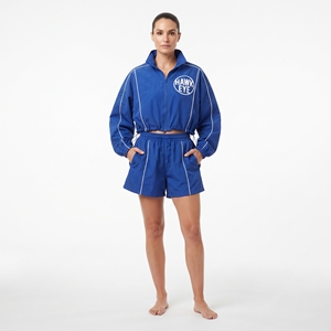 Veste de survêtement oversize zippée pour femme avec logo personnalisé et passepoil contrastant - Product Image 5