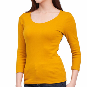 Camiseta de Verano para Mujer, Superventas, 100% Algodón, Cuello Redondo, Manga 3/4, Diseño Moderno 2026 - Product Image 2