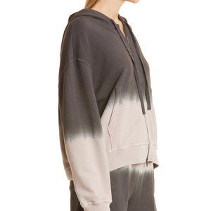 Sweat-shirt à capuche surdimensionné en molleton personnalisé, impression numérique écologique du logo sur le devant, coupe ample, effet délavé, 100 % coton, idéal pour l'hiver - Product Image 2