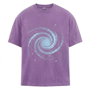 T-shirt surdimensionné à imprimé réfléchissant pour homme, en coton, style streetwear tendance, décontracté, manches courtes, confortable, à porter au quotidien - Product Image 1